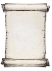 Scroll of old paper. illustration.