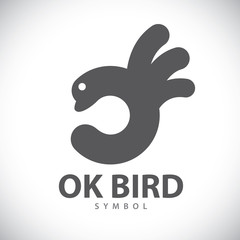 OK bird symbol icon