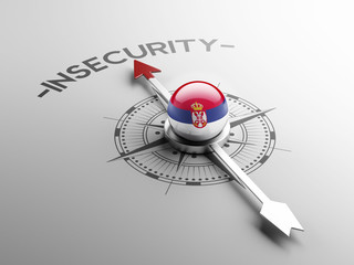 Fototapeta premium Serbia Insecurity Concept.