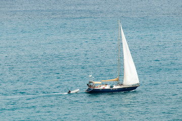 A Yacht Sails Across the Caribbean Sea II
