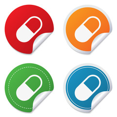 Medical pill sign icon. Drugs symbol.
