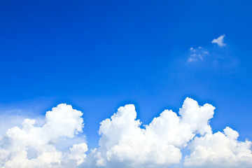 White Clouds in Blue Sky.
