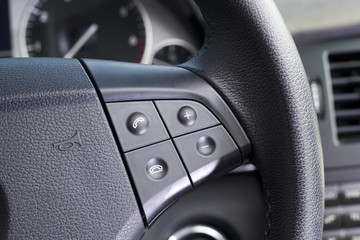Close up steering wheel