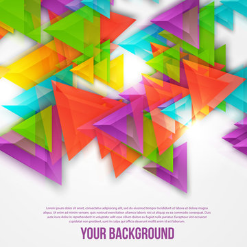Vector abstract triangles template. Object web