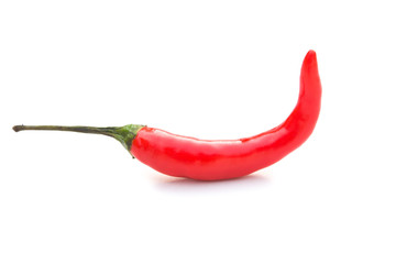 fresh and spicy cayenne on white background