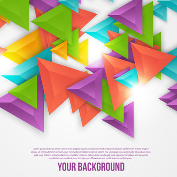 Vector abstract triangles template. Object web