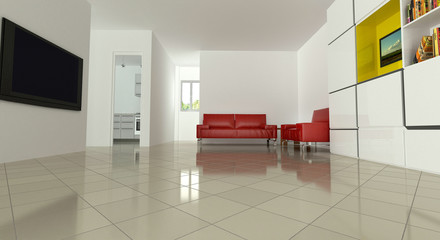 Appartamento, Rendering 3d progetto, interni