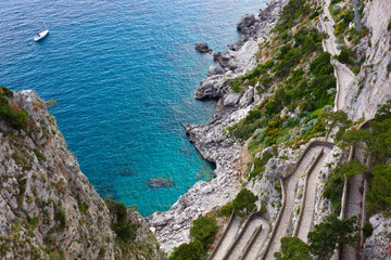 Capri, Via Krupp, Italy.