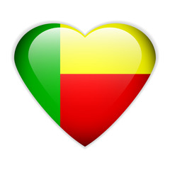 Benin flag button.