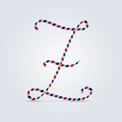 Striped font Z