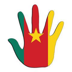 Fototapeta premium Cameroon handprint