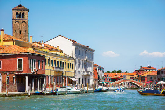 Fototapeta View on Murano canals, Italy
