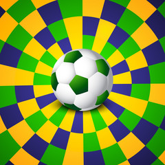 Brazil colors concept mosaic creative texture Soccer ball backgr