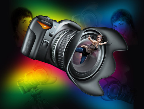 Model shooting mit Digitalkamera