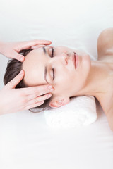 Fototapeta na wymiar Woman during face massage