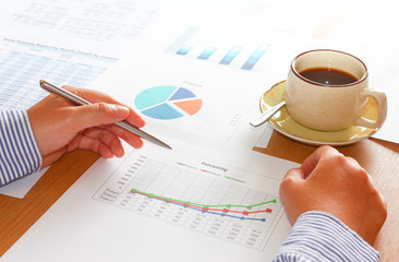 forcasting and analyzing sales charts and graphs report