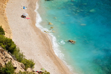 gorgeous mediterranean coast beach in summer