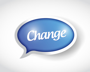 change bubble message illustration design
