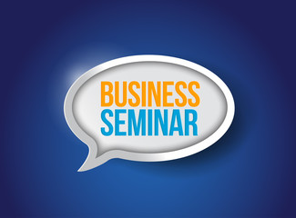 business seminar bubble sign message