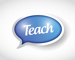 teach message bubble illustration design