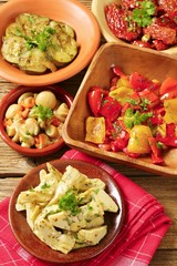 Assorted marinated vegetables
