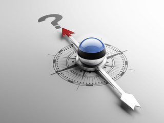 Fototapeta premium Estonia Question Mark Concept