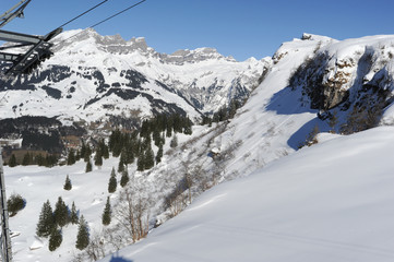 Winter landscape of Engelberg