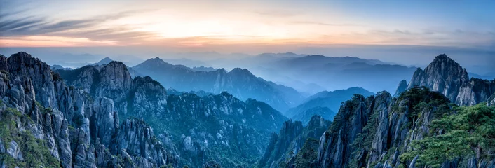 Photo sur Plexiglas Monts Huang Montagnes Huangshan en Chine