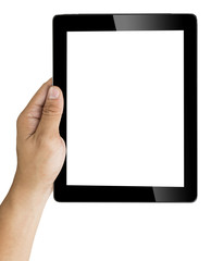 hand with tablet