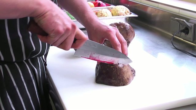cooking in a professional kitchen
