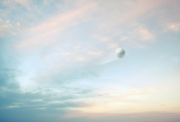 golf ball in sky