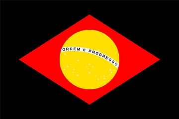 Brasilianische Fahne mit den deutschen Farben