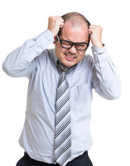 Businessman scratch head