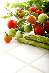 家庭菜園での収穫