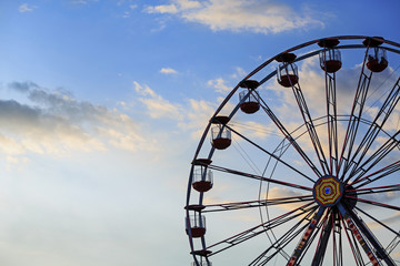 Ferris wheel on the background of sky