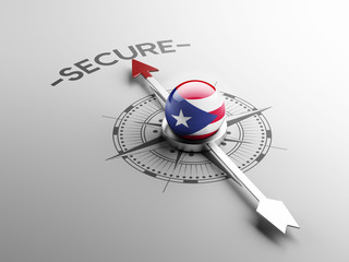 Fototapeta premium Puerto Rico Secure Concept