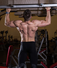 Chin-Ups workout in the gym