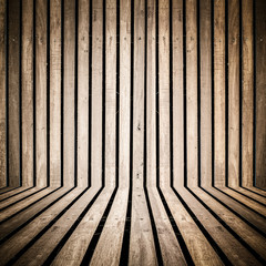 Vertical wooden strip room perspective background