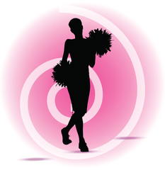 funky cheerleader silhouette