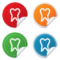 Tooth sign icon. Dental care symbol.