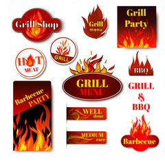 Fire label grill