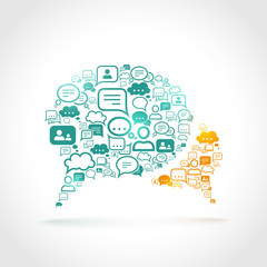 Chat communication concept