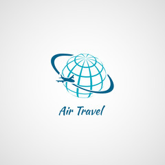 Airplane icon globe