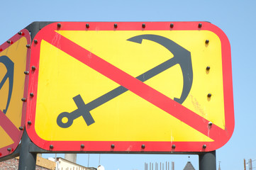 No Anchor sign