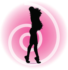 funky cheerleader silhouette