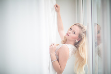 Naklejka premium Gorgeous bride on her wedding day