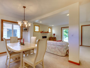 Dining room with elegant table set