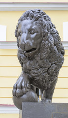 Bronze sculpture of lion