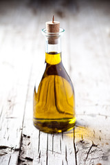 Obraz na płótnie Canvas fresh olive oil in bottle