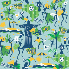 Brazil background. Seamless pattern